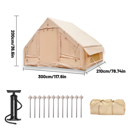 Inflatable camping tent 4-8 people with windows portable
