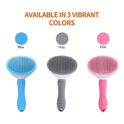 One-Click Pet Hair Removal Comb for Effortless Grooming