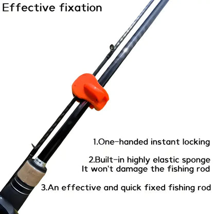 2pcs Quick-Attach Fishing Rod Clip - Tool-Free 1-Hand Holder