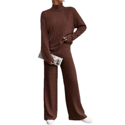 New 2025 Autumn Winter Solid Color High Neck Long Sleeve