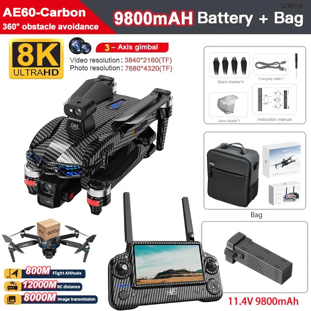 AE60 Ultra Professional Drone With 8K Camera GPS