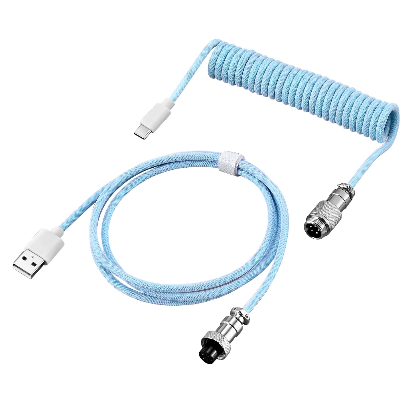 Coiled Keyboard Cable Type C To USB-A Mechanical Keyboard