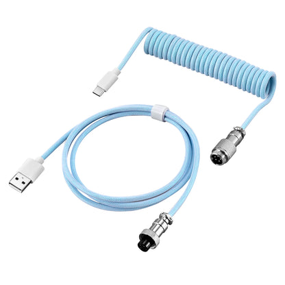 Coiled Keyboard Cable Type C To USB-A Mechanical Keyboard