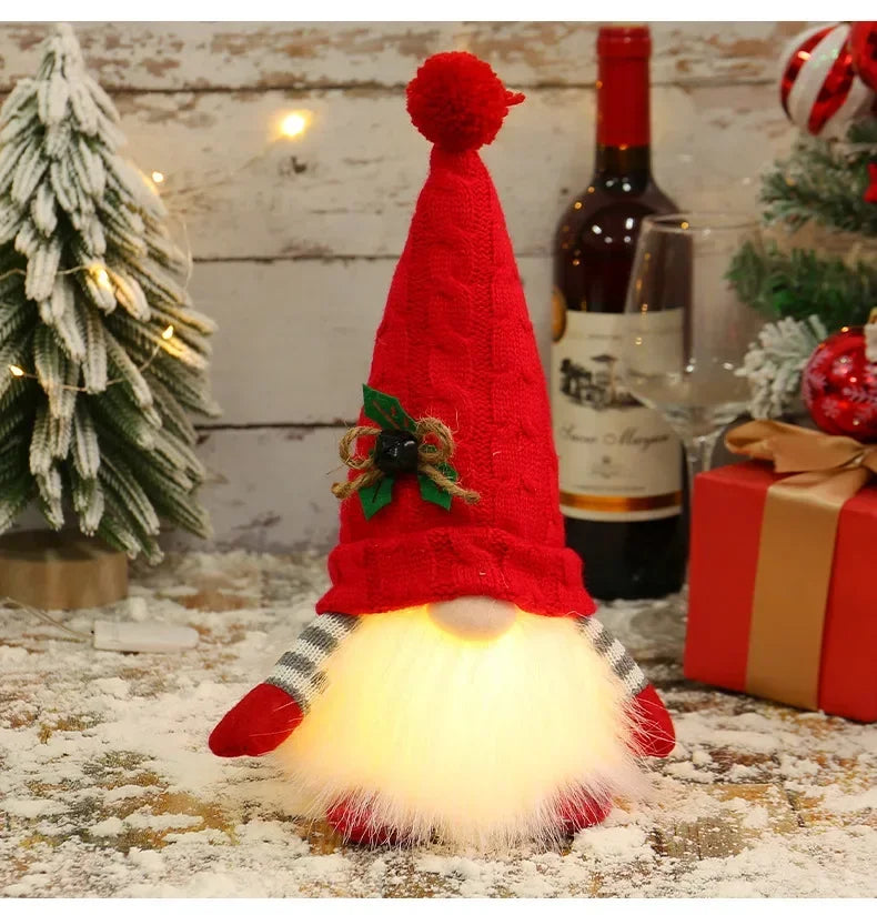 1~2pcs Gnome Christmas Decorations 30cm Light Up