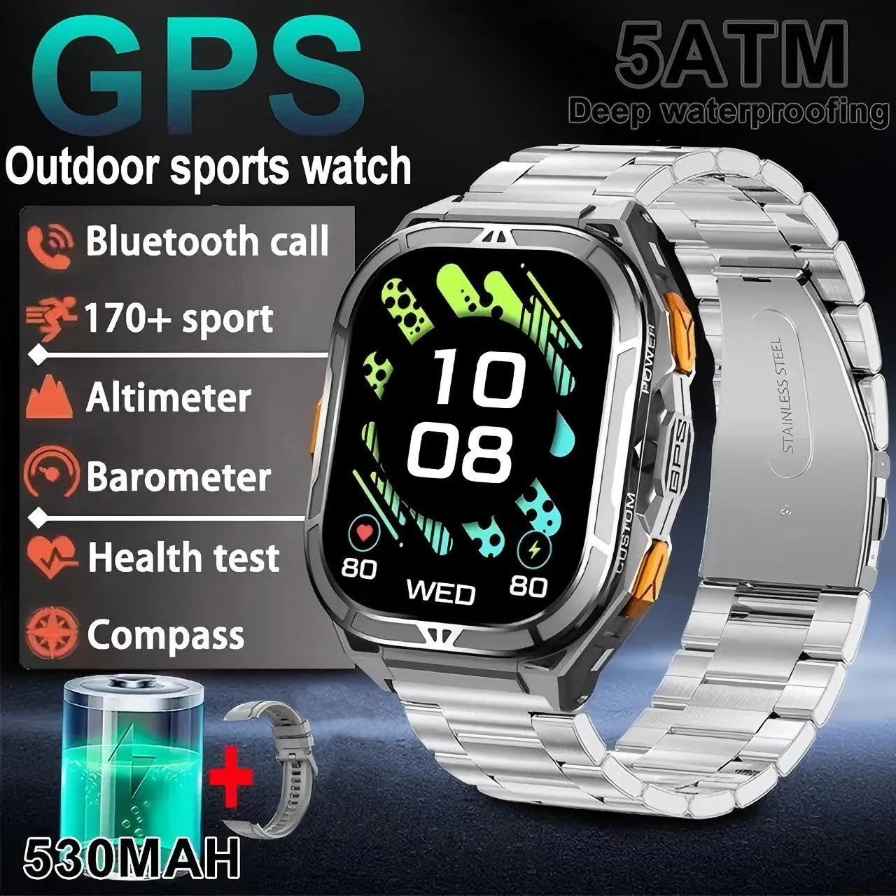 2025 New GPS Track Smart Watch Men