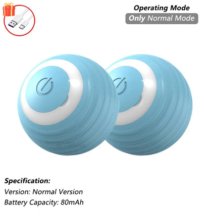 Dog Cat Interactive Ball Toy Automatic Rolling Ball Faux Tail