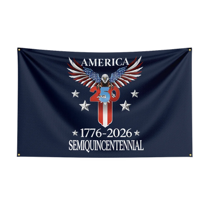 US 250th Anniversary 1776 2026 Semiquincentennial Flag,
