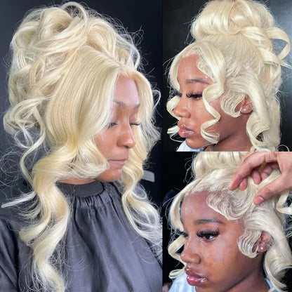 30 40 Inch 13x6 Lace Frontal Wig 613 Blonde Body Wave 13x4 Lace