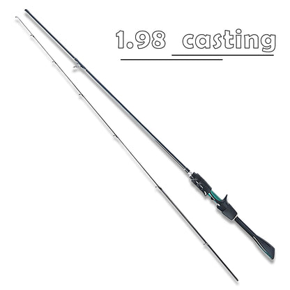 High-Carbon Fiber Ultra-Light and Ultra-Fast Adjustable Lure Rod 1.68m 1.8m 1.98m Solid Carbon Fiber Rod Tip Lightweight, Strong and Durable Quick Response Special-Shaped Handle Piano Paint Finish Korean Sic Ceramic Ring with