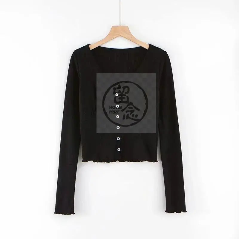 Slim Fit Women's Long Cardigan V-Ne Sweater Sexy T-irt