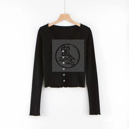 Slim Fit Women's Long Cardigan V-Ne Sweater Sexy T-irt