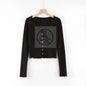 Slim Fit Women's Long Cardigan V-Ne Sweater Sexy T-irt