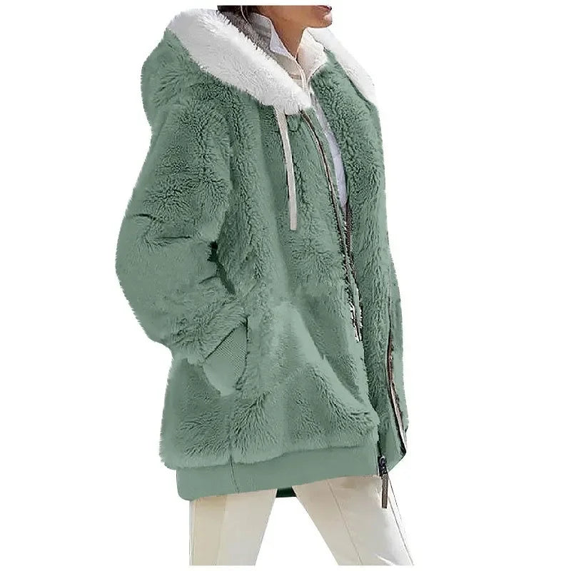 Autumn Winter Fashion Women's Coat New Casual Hooded