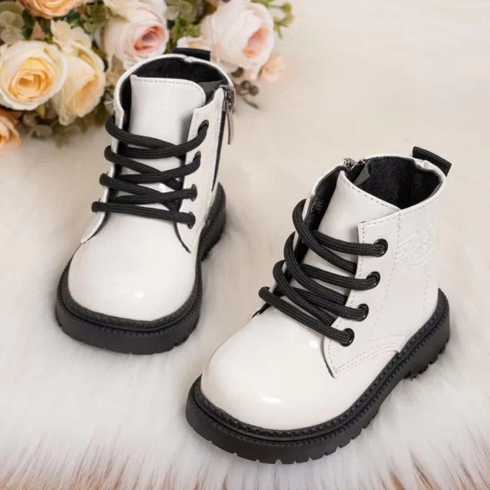 Autumn and Winter Children's Shoes Waterproof PU Leather