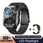 Outdoor Sports Smart Watch 2.01 inch HD Screen LED Flashlight