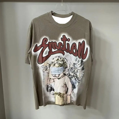 New Summer Letter Rhinestone Short Sleeve Black Men's T-Shirt