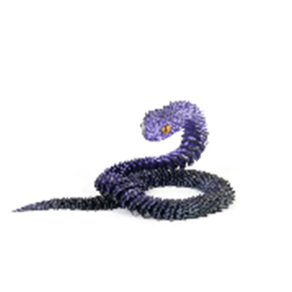3D Printed Snake Decoration Colorful Model 3D