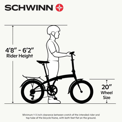 Loop Folding Bike, Black, Titanium or White, 20 Inch Bike for Adults