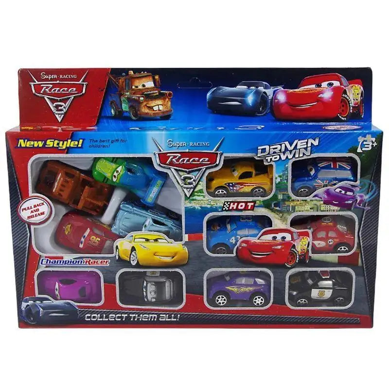 12pcs/Set Disney Pixar Cars Lightning Mcqueen Jackson Storm