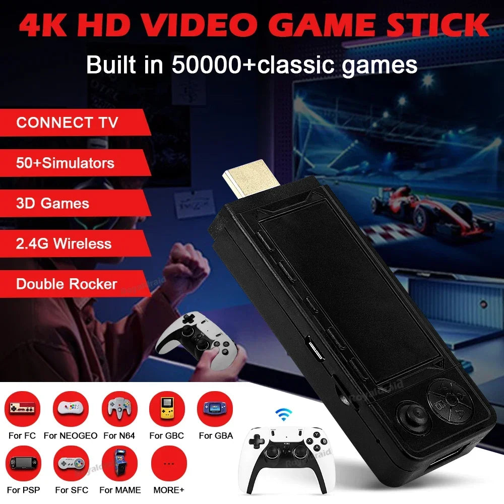 128G 256G X9 PRO GameStick 4KHD TV Video Game Consol 3D Games