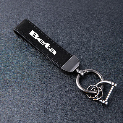 Motorcycle Leather Suede Keychain For Beta Evo 250 300 80