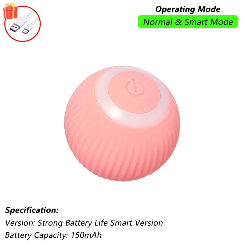Dog Cat Interactive Ball Toy Automatic Rolling Ball Faux Tail