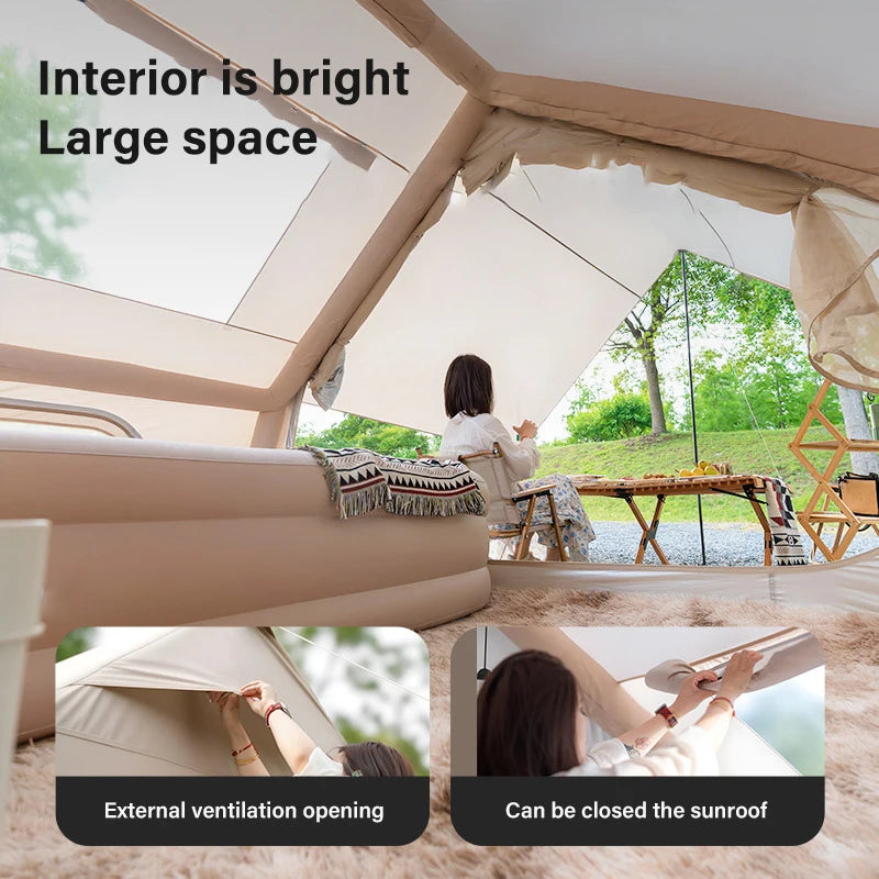 Auto Inflatable Tent with Sunshade, 2025 New 2 in 1