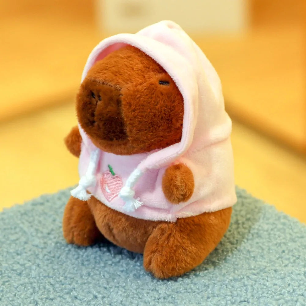 Cute Capybara Plush Toy Hoodie with Wings Simulation Doll