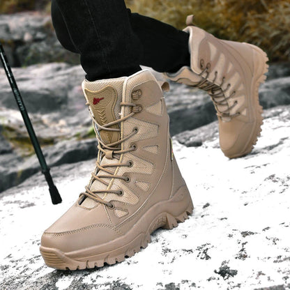 New Style Ultralight Breathable Mesh Canvas Tactical Boots Mens Spring