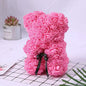 25cm Artificial Teddy Rose Flower Bear with Box Romantic