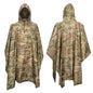 Man Military Impermeable Zipper Camo Raincoat