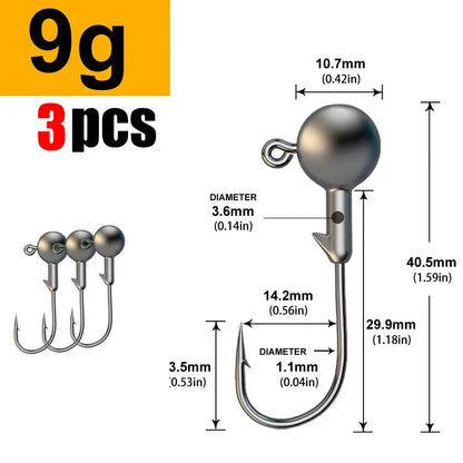 JYJ 1g  5g jig head hook for fishing tackle ,rig soft worm