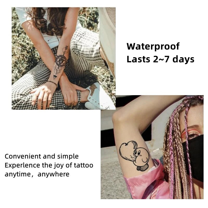 1 Sheet Hand Flower Tattoo Sticker Waterproof Lasting