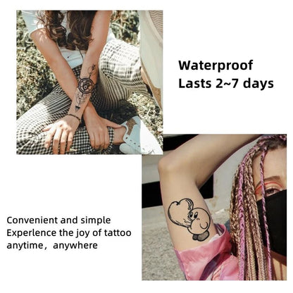 1 Sheet Hand Flower Tattoo Sticker Waterproof Lasting
