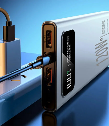 Power Bank 120W Super Fast Charging Battery High Capacity Digital