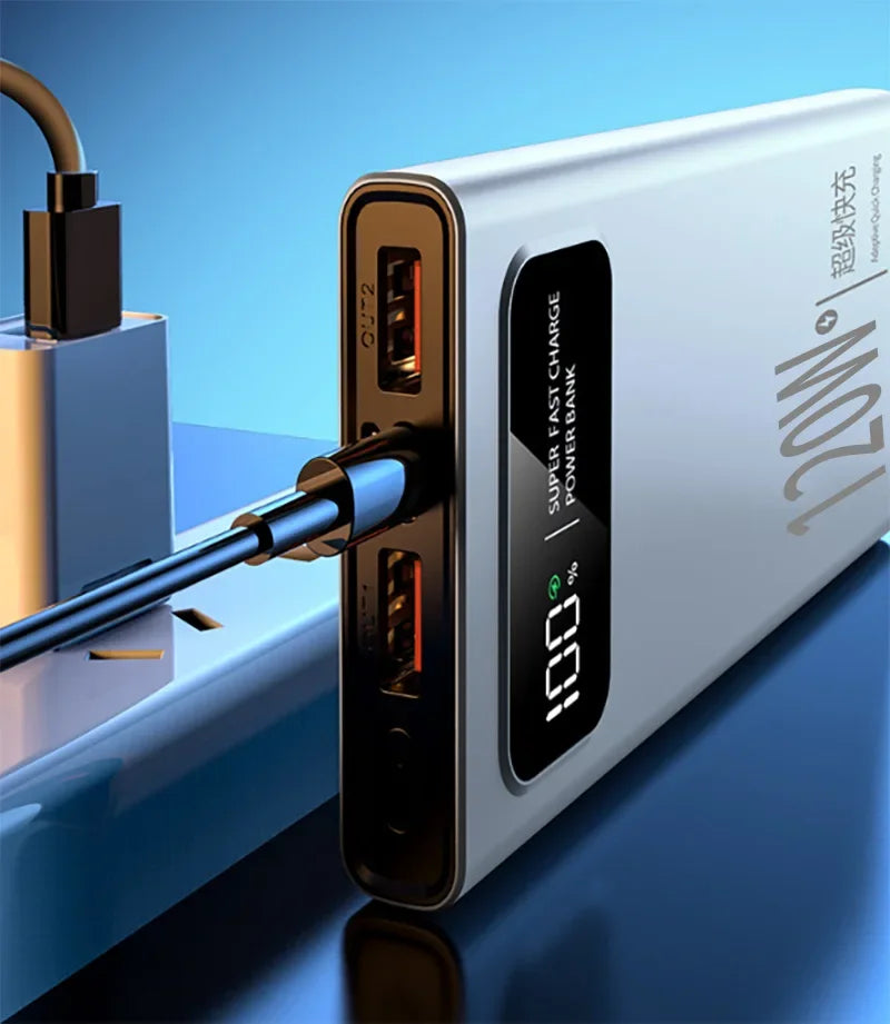 Power Bank 120W Super Fast Charging Battery High Capacity Digital