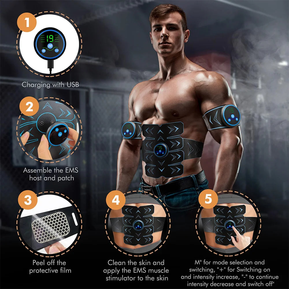 EMS Abdominal Muscle Patch Exercise And Fitness Muscle Trainer