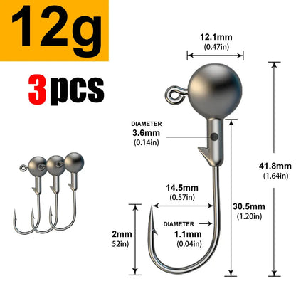 JYJ 1g  5g jig head hook for fishing tackle ,rig soft worm