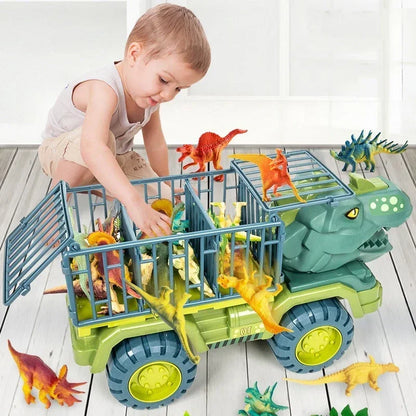 Boys Car Toys Dinosaur Truck Transport Carrier Vehicle Dino Animal