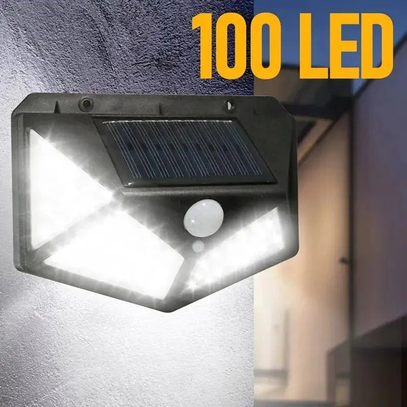 1/2/4/6Pcs 100 LED Wall Lights Outdoor Solar Lamp