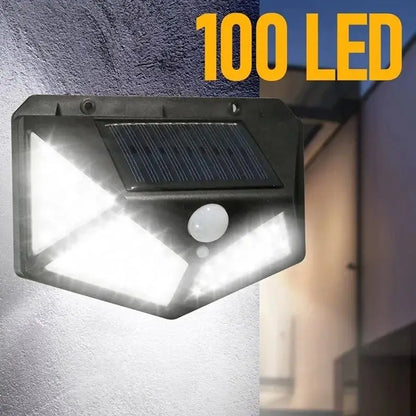 1/2/4/6Pcs 100 LED Wall Lights Outdoor Solar Lamp