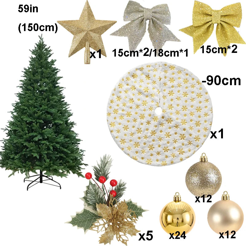 Christmas Trees Decoration Set 90/120/150180cm Large Christmas