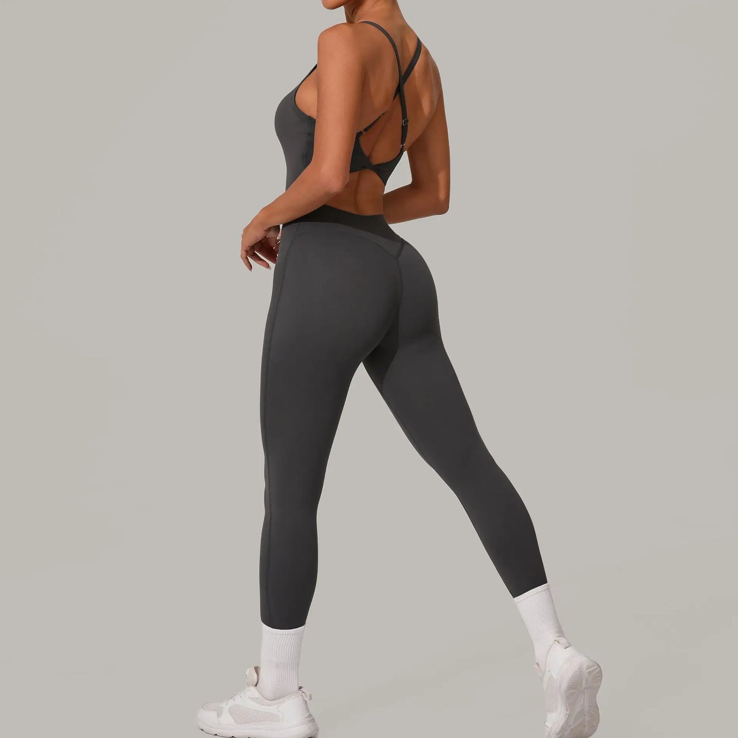 Sexy Hollow Cross Backless Sporty Tight