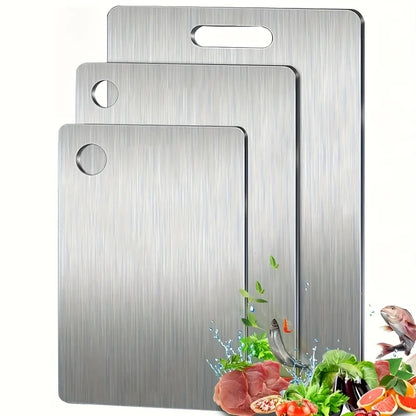 Stainless Steel 3pcs Cutting Boards - BPA-Free Dishwasher