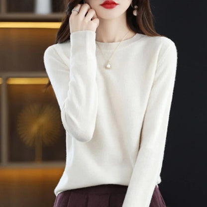 Women Sweater O-neck Autumn Winter Basic Pullover Warm