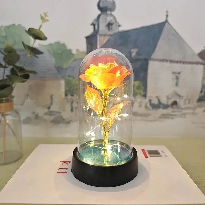 Rose Light Beautiful Realistic Looking Night Light Rose