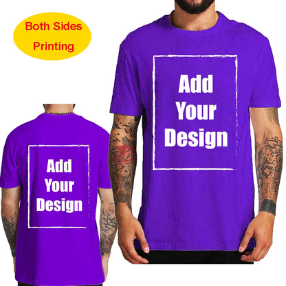 Custom T Shirt for Men Front Back Print