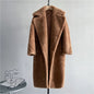 Winter Jacket Women Long Coat  Wool Woven