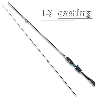 High-Carbon Fiber Ultra-Light and Ultra-Fast Adjustable Lure Rod 1.68m 1.8m 1.98m Solid Carbon Fiber Rod Tip Lightweight, Strong and Durable Quick Response Special-Shaped Handle Piano Paint Finish Korean Sic Ceramic Ring with
