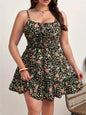 Plus Size Summer Women Elegant Floral Print Dress